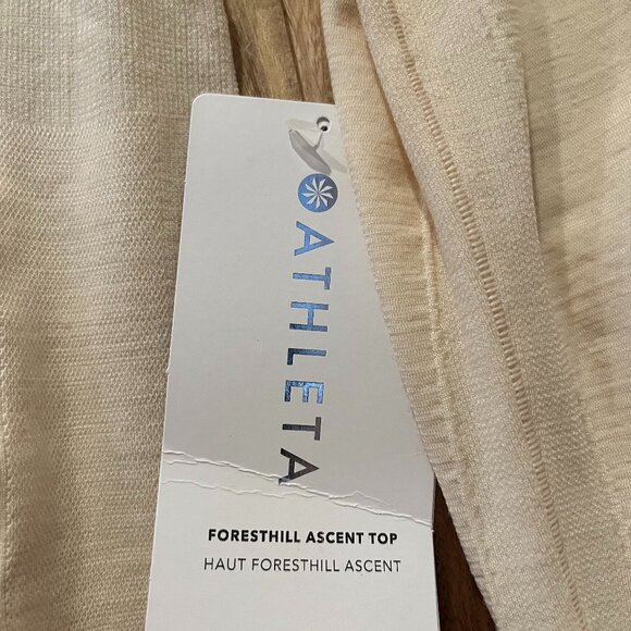 Elegant long-sleeved Athleta jersey cream/ivory size medium athleisure office - Picture 8 of 8